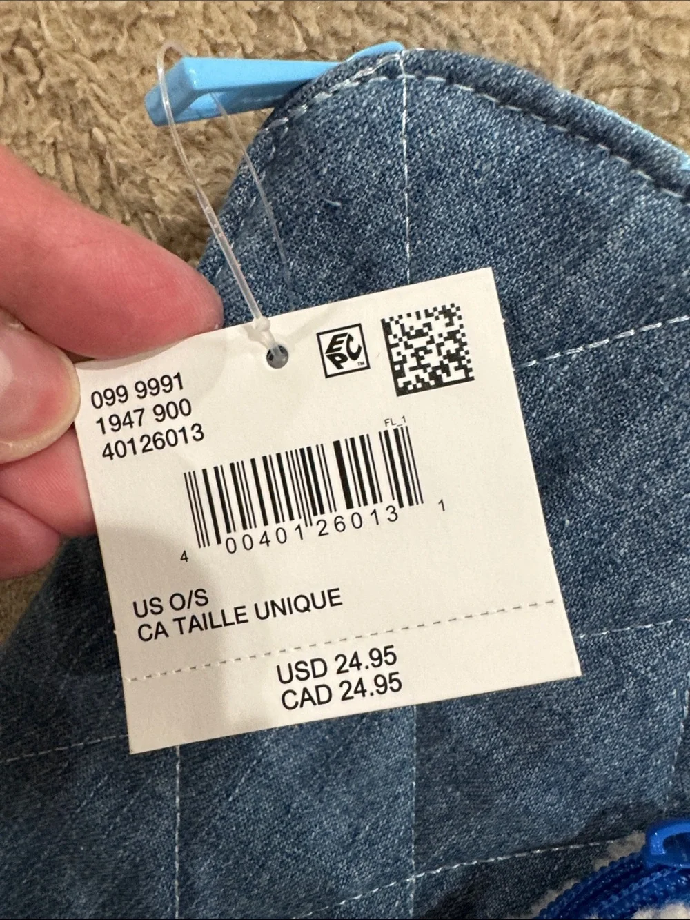 American Eagle Outfitters Quilted Denim Laptop Sleeve - Blue